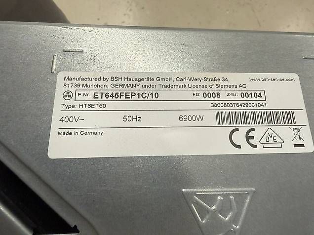 Herde: Vitro Siemens ET645FEP1C/10 – Gebraucht aus Pomy von Jean-YvesB01 1