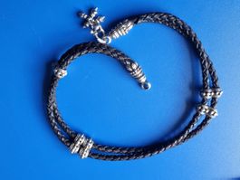 Halskette Leder 925 Silber