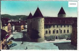 Yverdon - Place Pestalozzi - coloriert