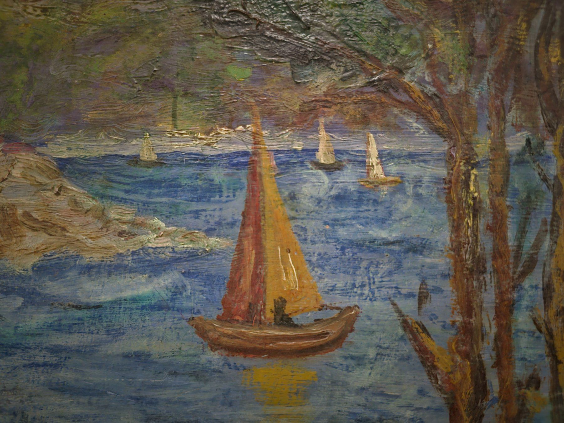 Gemälde: Vintage postimpressionistisches Antibes-Ölbild, signiert – Gebraucht aus Erlinsbach von ZeitlosArt 4