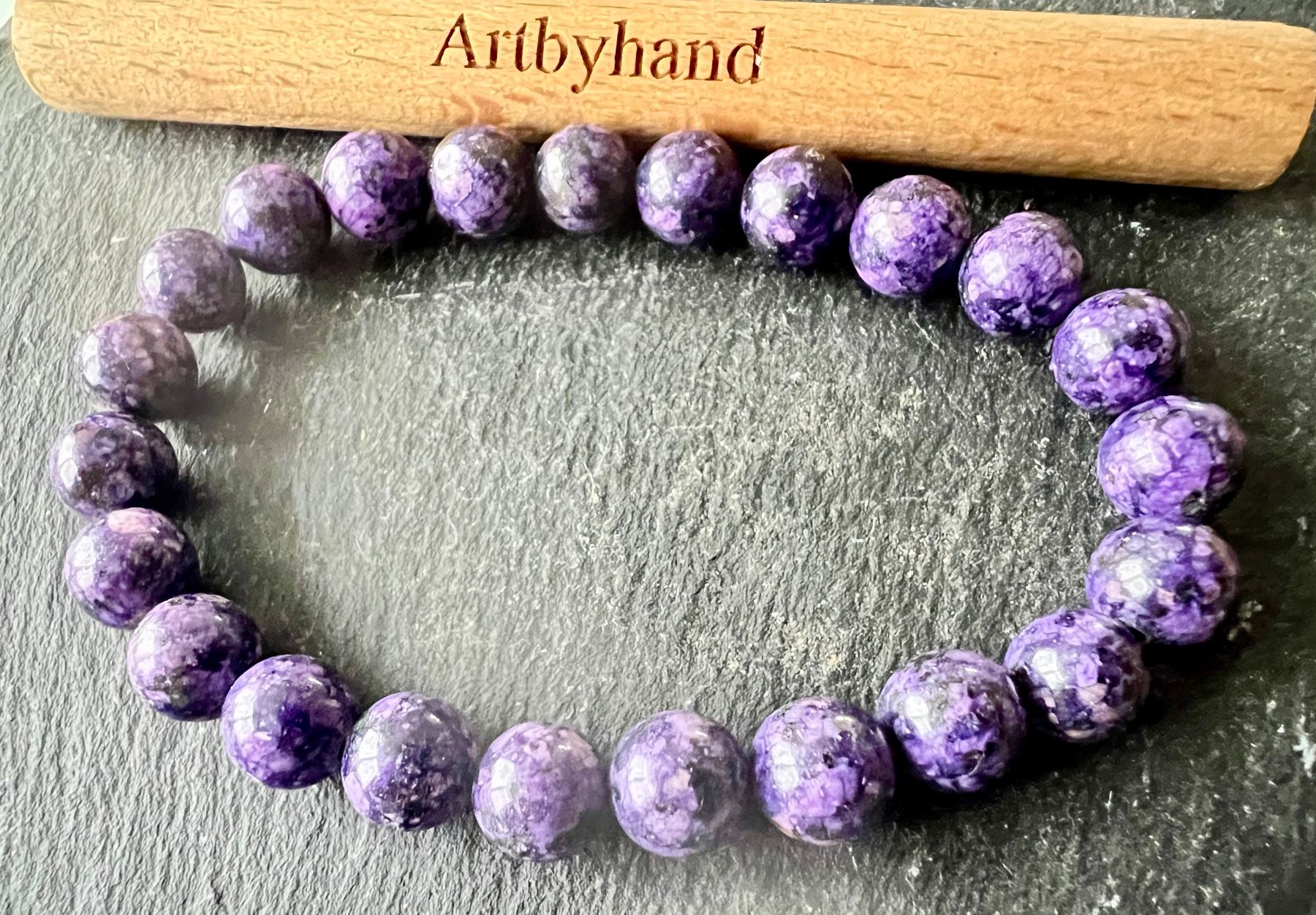 Sibirische Rarität: Charoit-Armband – Violette Poesie (Neu (gemäss ...