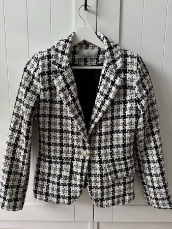 Tweed Blazer schwarz/weiss (S)