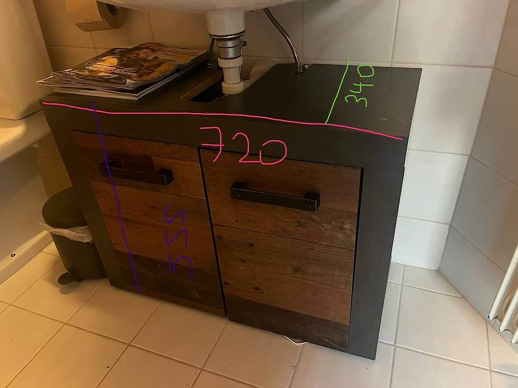 Mobili per bagno: Rustikaler Badezimmer-Unterschrank 72x55x34 cm – Usato da Bern venduto da rebecca-1009 2