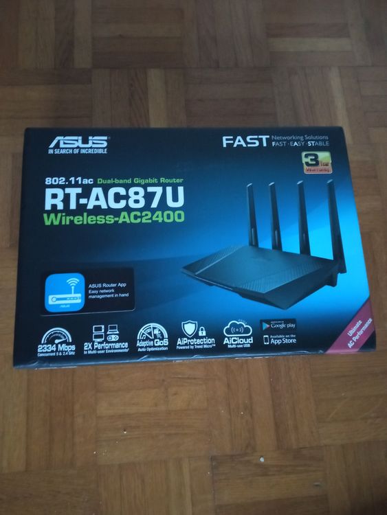 ASUS RT-AC87U Wireless AC2400 Dual-band Gigabit Router (Gebraucht) in ...