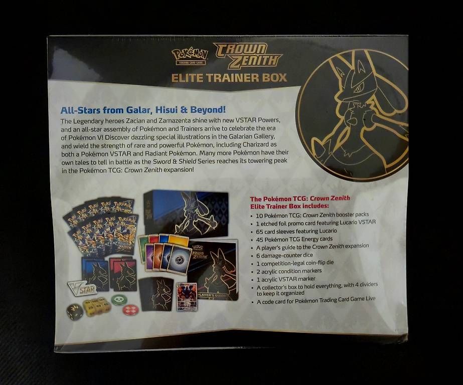 Pokémon Carte collezionabili: Pokémon Crown Zenith ETB eng – Nuovo e nell'imballaggio originale da Basel venduto da SwissVault 1