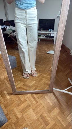 Vintage Cream Jeans - Perfect for summer, Size 36