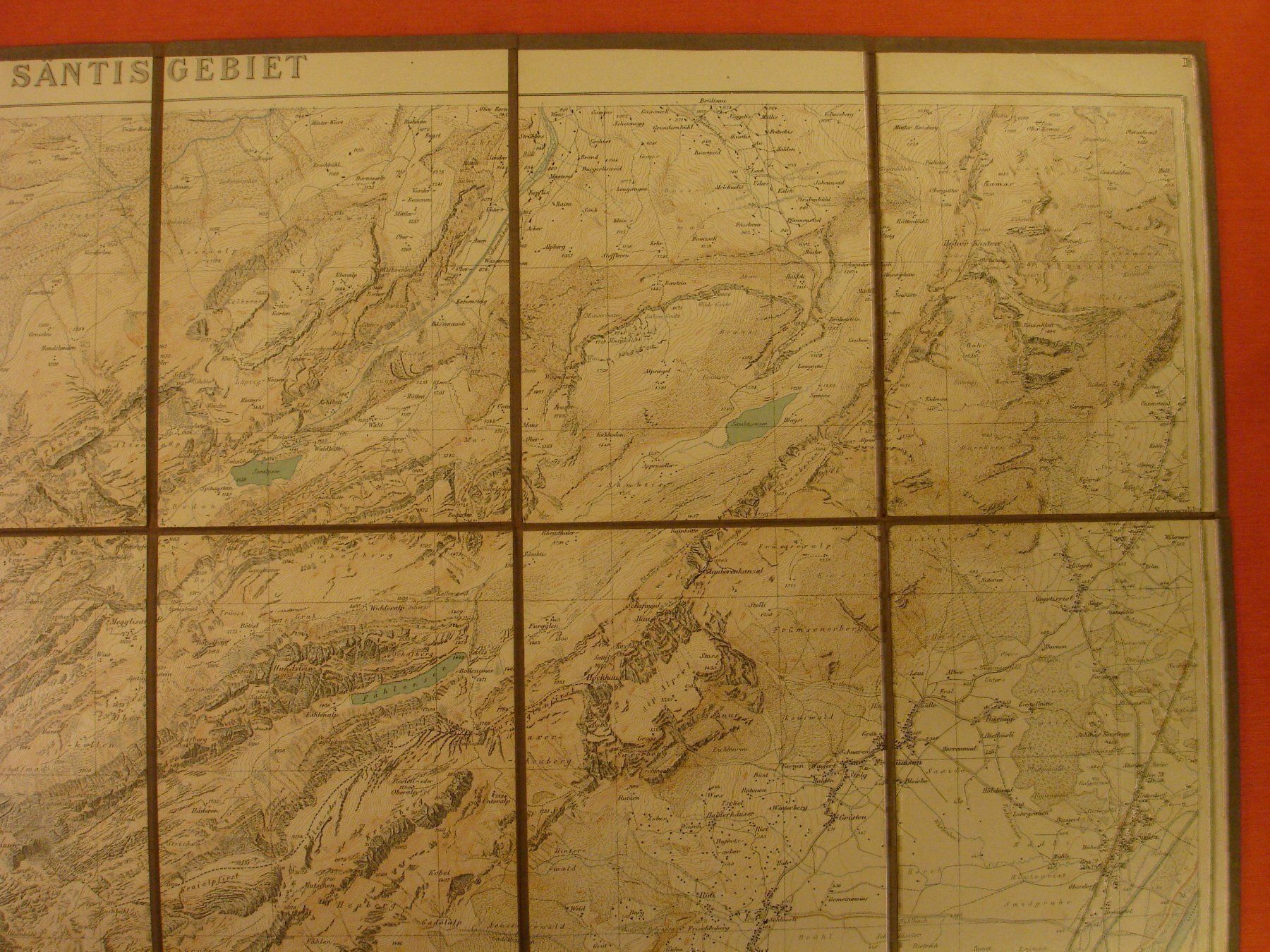 Landkarten & Atlanten: SÄNTISGEBIET, 1890 – Gebraucht aus Grüningen von Kartensammler 2