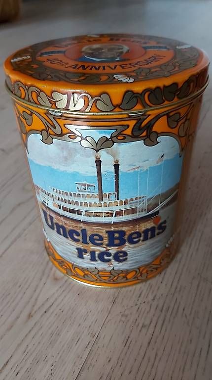 Barattoli: Retro Blechdose Uncle Ben's 1983 – Usato da Uetendorf venduto da Neuenberg 1