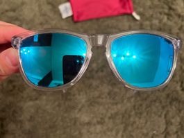 Sonnenbrille Oakley transparent blau gebraucht Zustand