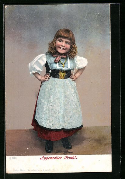 Cartes postales: Freches Mädchen in Appenzeller Tracht – D'occasion à Berlin par bartko-reher