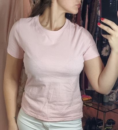 Sommer T-Shirt, Rosa, Grösse M, Marke Basigal