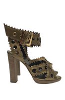 Sandales PIERRE HARDY femme doré taille 38.5 cuir Made in It