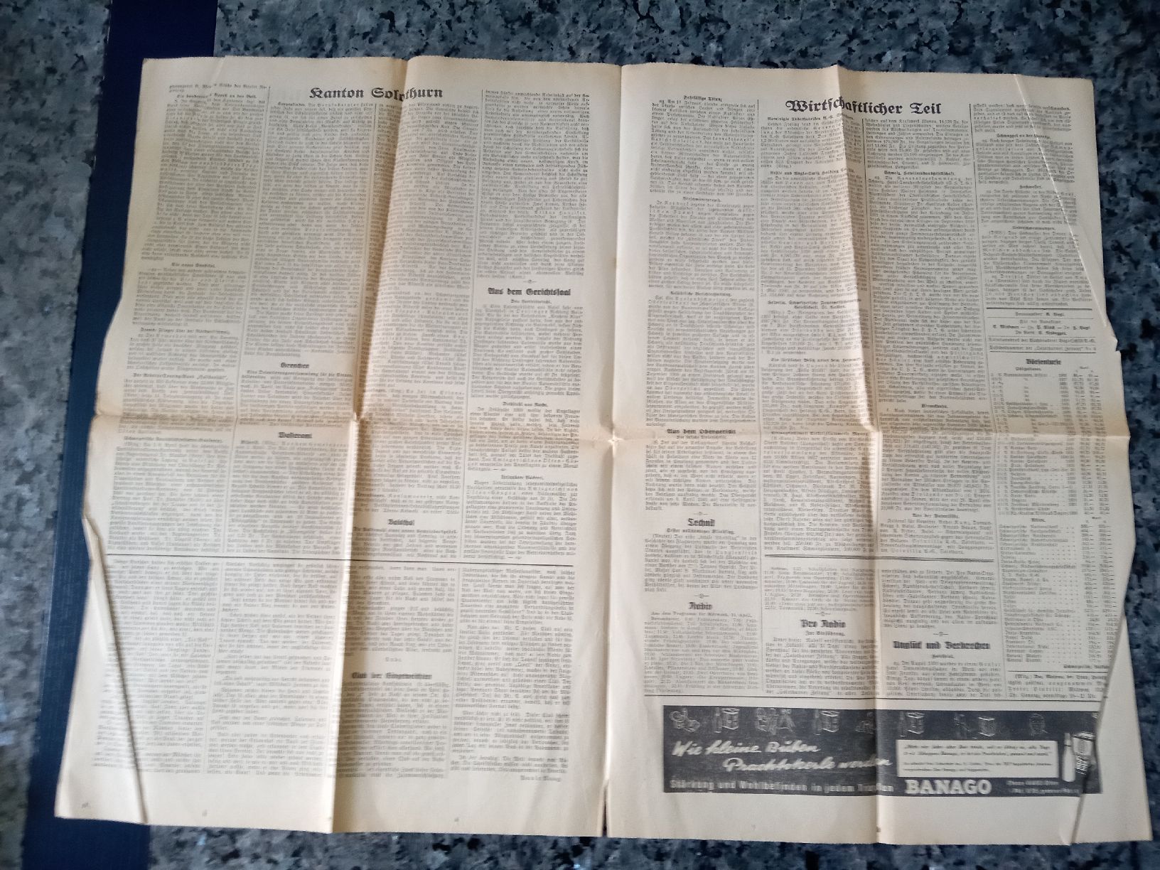 Riviste & Magazine: Solothurner Zeitung 9. April. 1940 – Usato da Hägendorf venduto da Yahuhu01 3