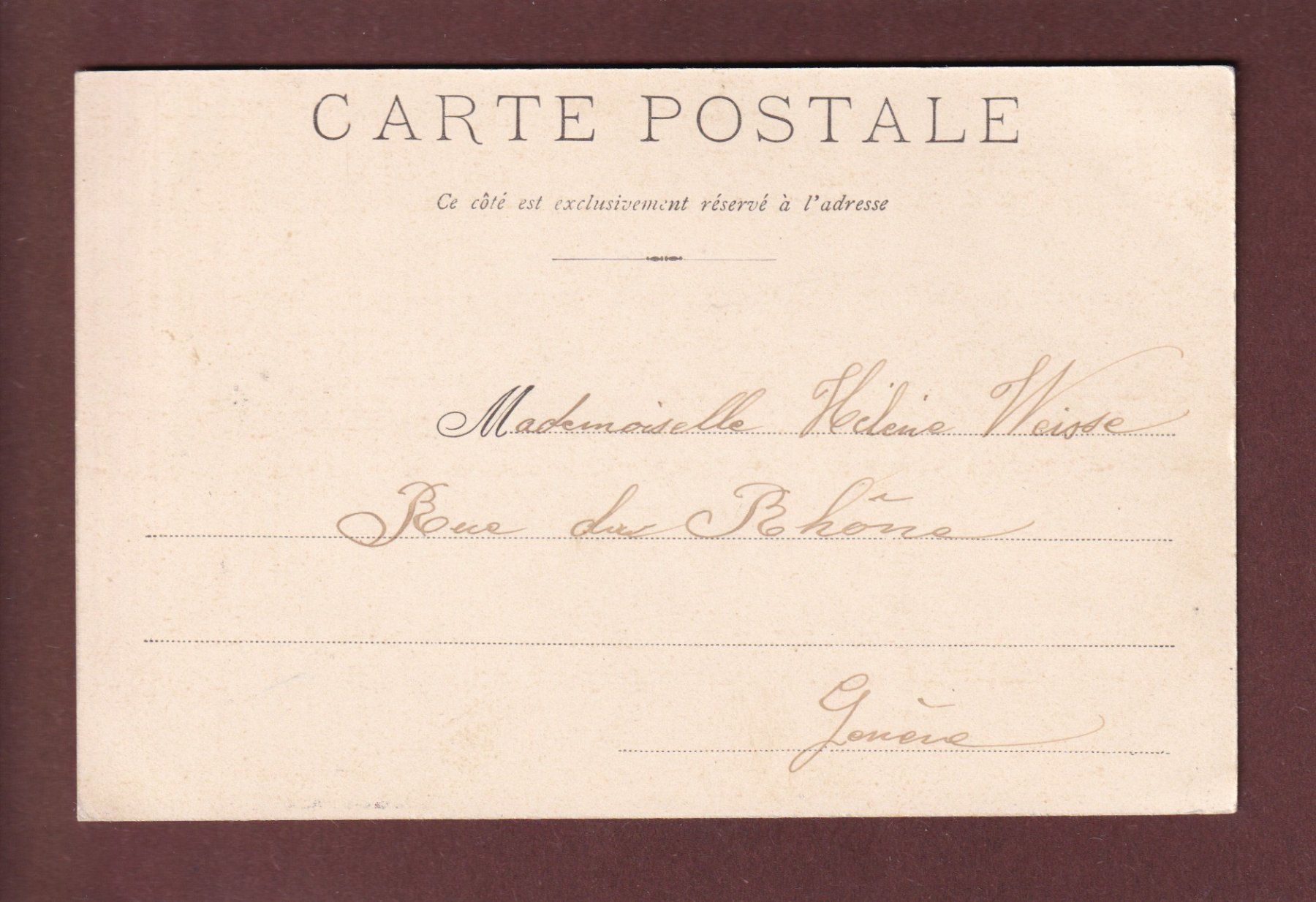 Cartoline postali: GENEVE - Victoria Hall - 1901 – Usato da Pully venduto da nicecards 1