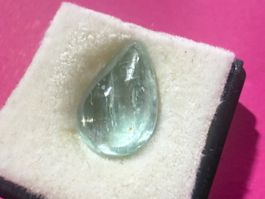 Echter, natürlicher Aquamarin tropfenförmig. 5,89ct, A/HV/G