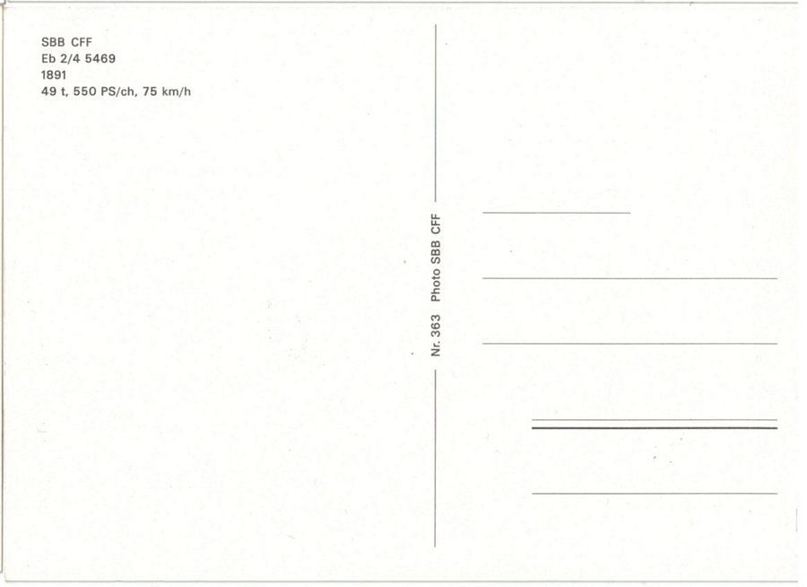 Cartoline postali: SBB Eb 2/4 5469 – Usato da Frauenfeld venduto da POML 1
