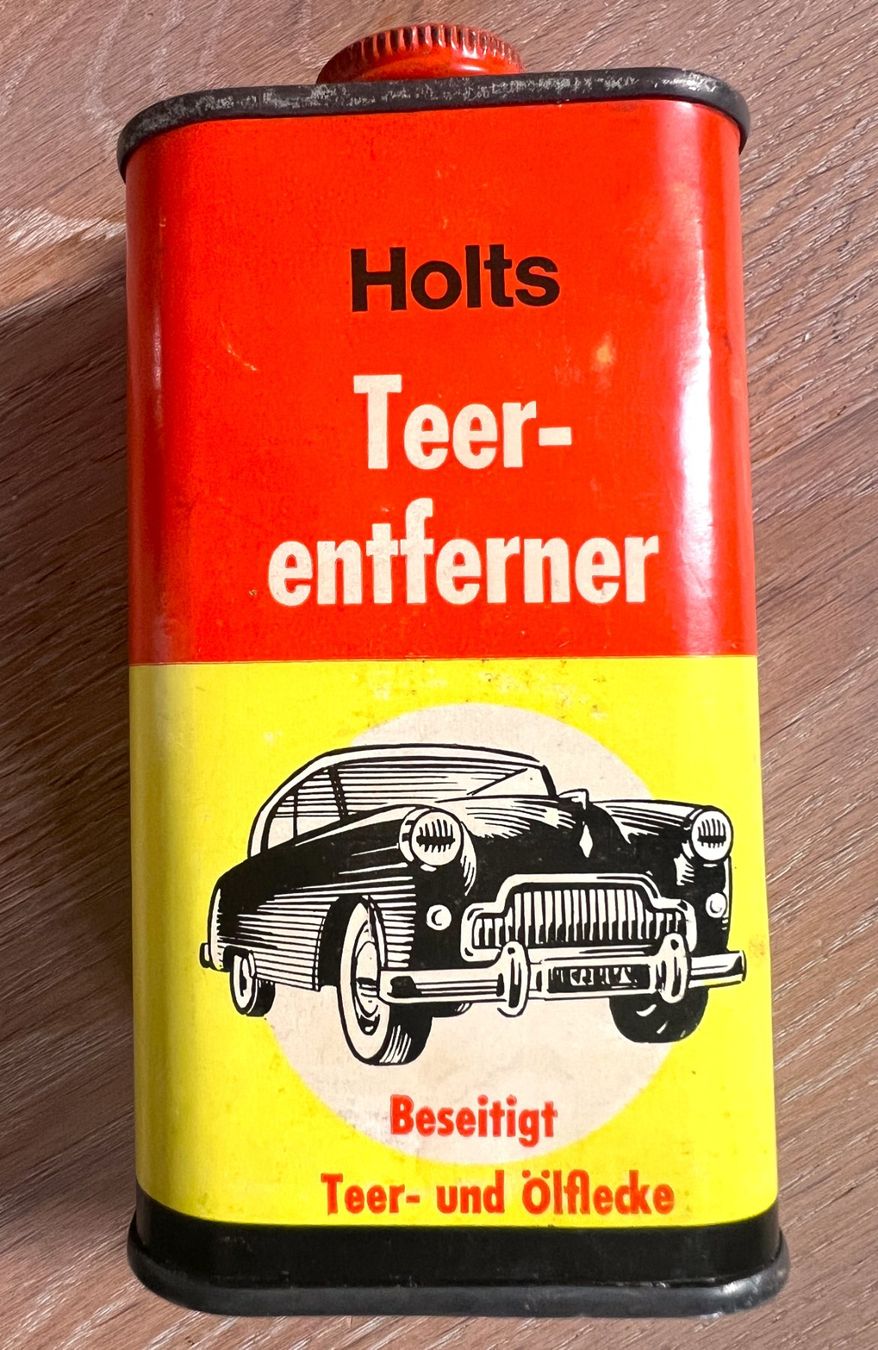 Dosen: alte Blechflasche Blechdose "Holts Teerentferner" Oldtimer – Gebraucht aus Rothrist von Brandystar