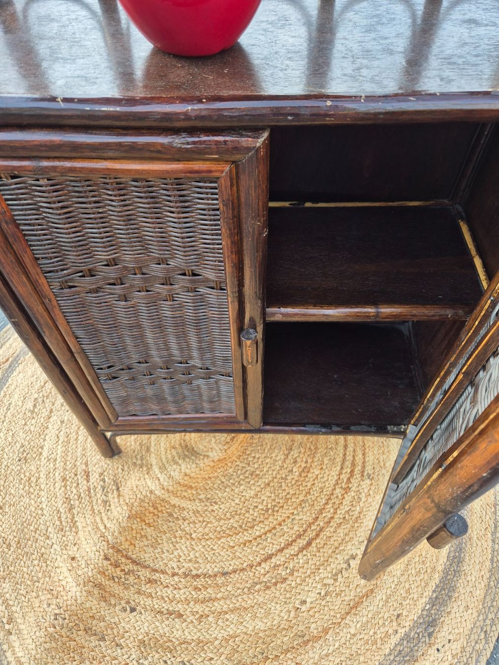 Scaffali: Bibliothèque étagère ancienne en rotin brun foncé – Usato da Fully venduto da tameab 3