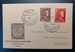NORWEGEN ORTSBRIEF, 0SLO - STAVANGER 1942