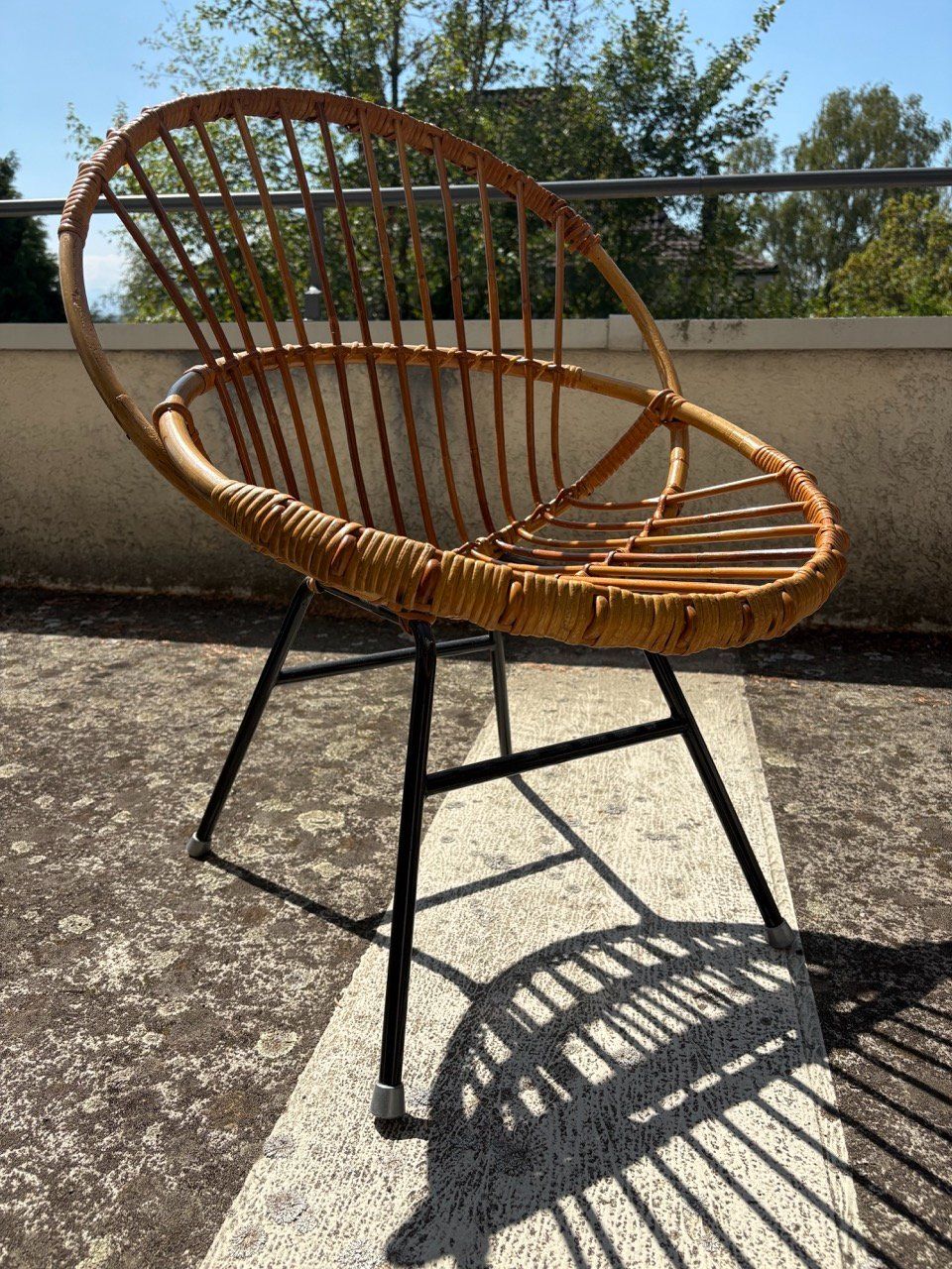 Poltrone: Mid-Century Rattan-Sessel – Usato da Ins venduto da ab_80 5