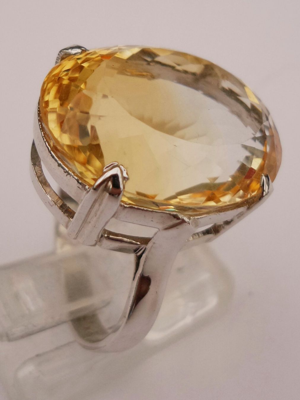 Ringe: Citrin Solitaire Ring – Neu (gemäss Beschreibung) aus Zürich von Benedikt21