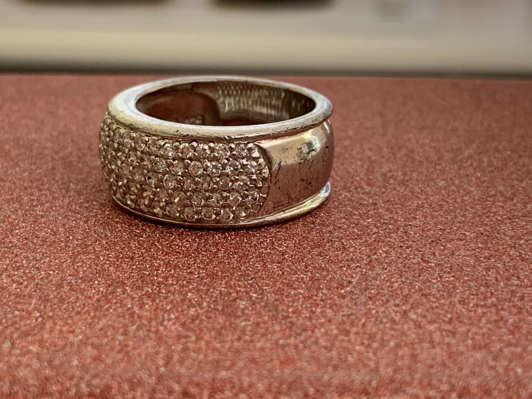 Ringe: Silberring 5 reihig white stone (gr.60) – Gebraucht aus Dittingen von Bellevista 2