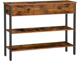 Konsolentisch schmal mit 2 Schubladen, schmaler Flurtisch