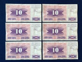 Bosnien und Herzegowina 1992 - 6x10 Dinara
