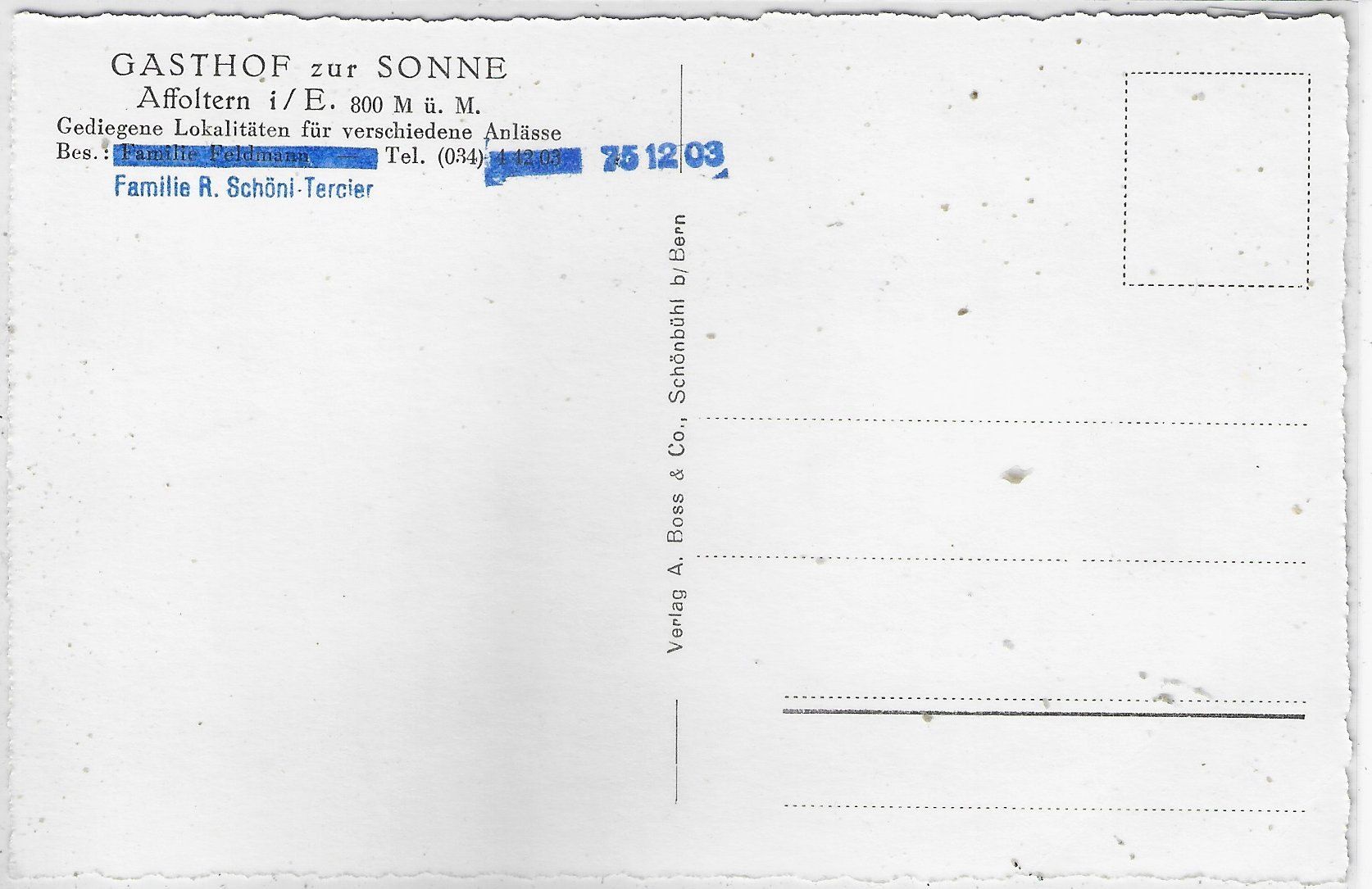 Cartoline postali: Affoltern i.E. - Kirche – Usato da Ettingen venduto da Kartenplanet 1