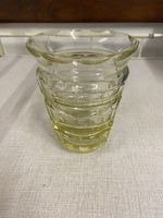 Kristall Glas Vase Böhmen Art Deco