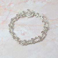 Wickelarmband rosa Achat & Silber 925 (C0179)