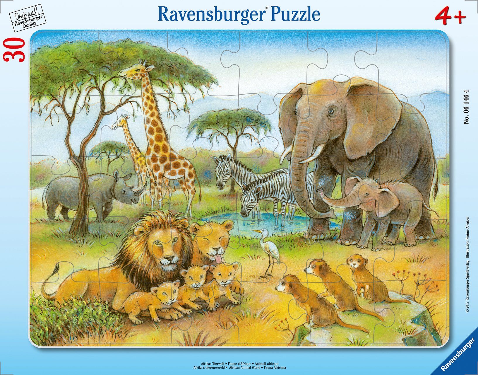 Ravensburger Puzzle: Rahmenpuzzle 30 Teile Afrikas Tierwelt – Nuovo e nell'imballaggio originale da Oensingen venduto da Liquidations-Shop