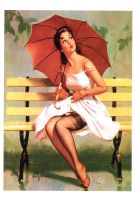 Postkarte "Pin-up".