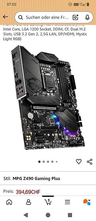 Cartes mère: MSI MPG Z490 + i5-10400F – D'occasion à St. Gallen par lld_6sx7