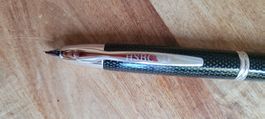 Stylo plume HSBC carbone noir et argent excellent état