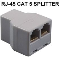 2er Set Doppelstecker RJ- 45 Cat 5