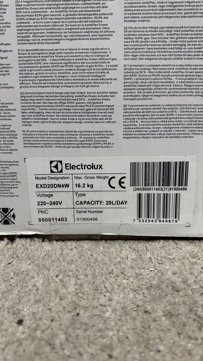 Electrolux Deumidificatori: Electrolux Luftentfeuchter NEW! – Nuovo e nell'imballaggio originale da Zürich venduto da Privat4444 3