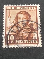 Pro Juventute Appenzellerin- ZNr. J102 - Vollstempel Tarasp