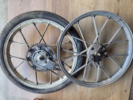 Radsatz vorne & hinten 17" PUCH Rücktritt "Snowflake"