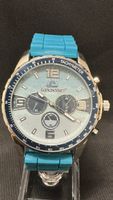 Longboard Uhr Chronograph blaues Silikonband guter Zustand