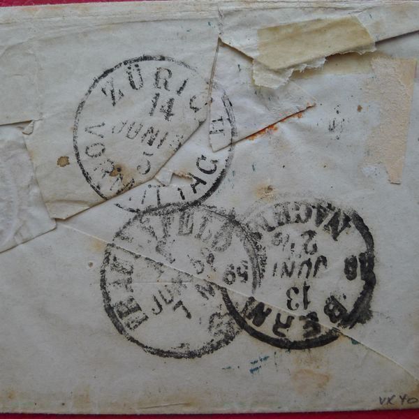 Alle Briefmarken: 1859: EIDGEN. MILITÄRSCHULE von THUN, hellblauer Stempel – Gebraucht aus Sursee von Luzernerraute 3