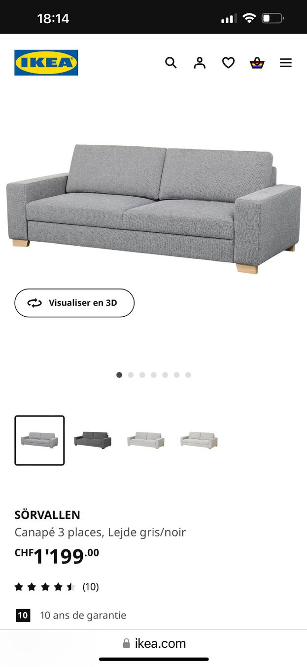 Ikea Sofas: Canapé IKEA Sörvallen – D'occasion à Bussigny par gcutt79 2