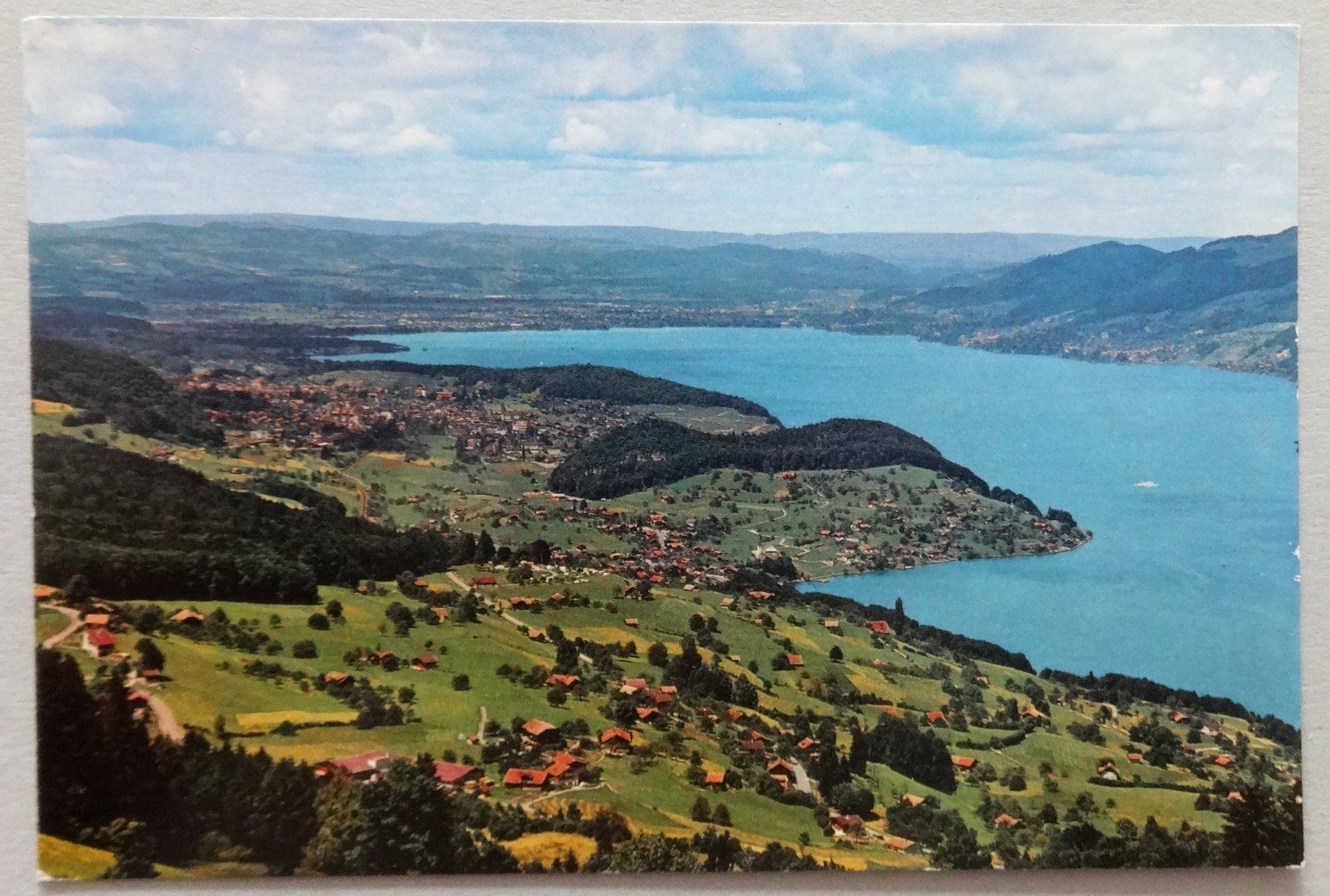 Cartoline postali: Blick von Aeschiried auf Thunersee – Usato da Fétigny venduto da Billy2miny