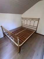 Elegantes Doppelbett 160×200 cm in Goldoptik inkl. Lattenros
