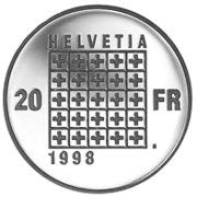 Alle Münzen: 20 CHF - Pièce commémorative 1998 : 200 ans République CH – Neu und originalverpackt aus APPLES von az02