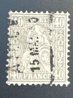 1878, Weisses Papier, ZNr. 42.2.01 farblose Linie,gestempelt