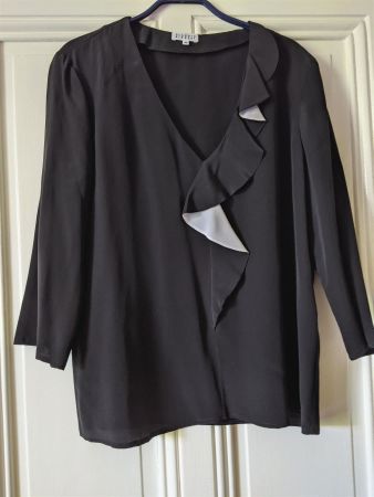 CLAUDIE PIERLOT : Blouse en soie noir/blanc 38-40