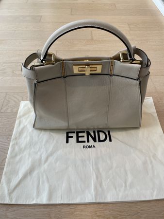 Authentic Fendi Peakaboo Cream Leather Bag. BRANDNEW!