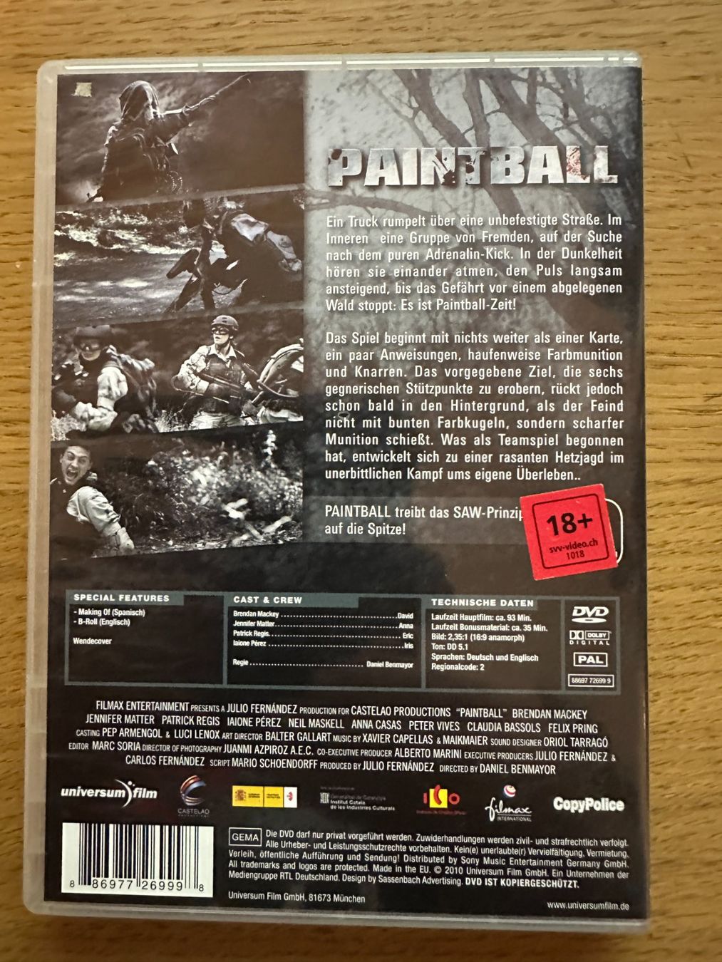 Alle DVDs: Paintball - Die Jagt hat Begonnen – Gebraucht aus Basel von jannickpascal 1