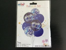 Luftballon Happy Birthday 7 Stück NEU